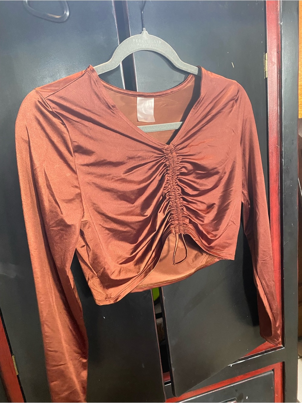 Calia Ruched Long-Sleeve Cropped Rashguard